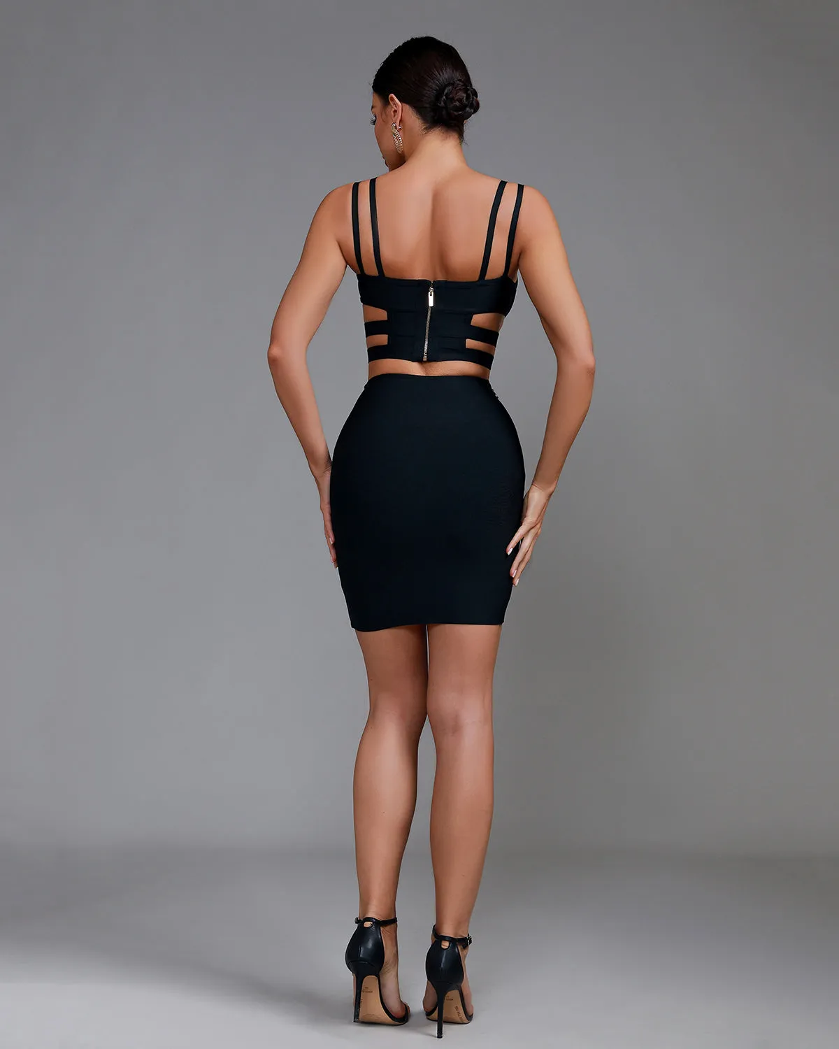 Belt Buckle Ornamental Bandage Dress