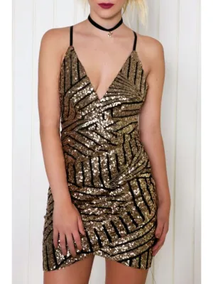 BerryBetty - Chic Sequins Cami Bodycon Dress