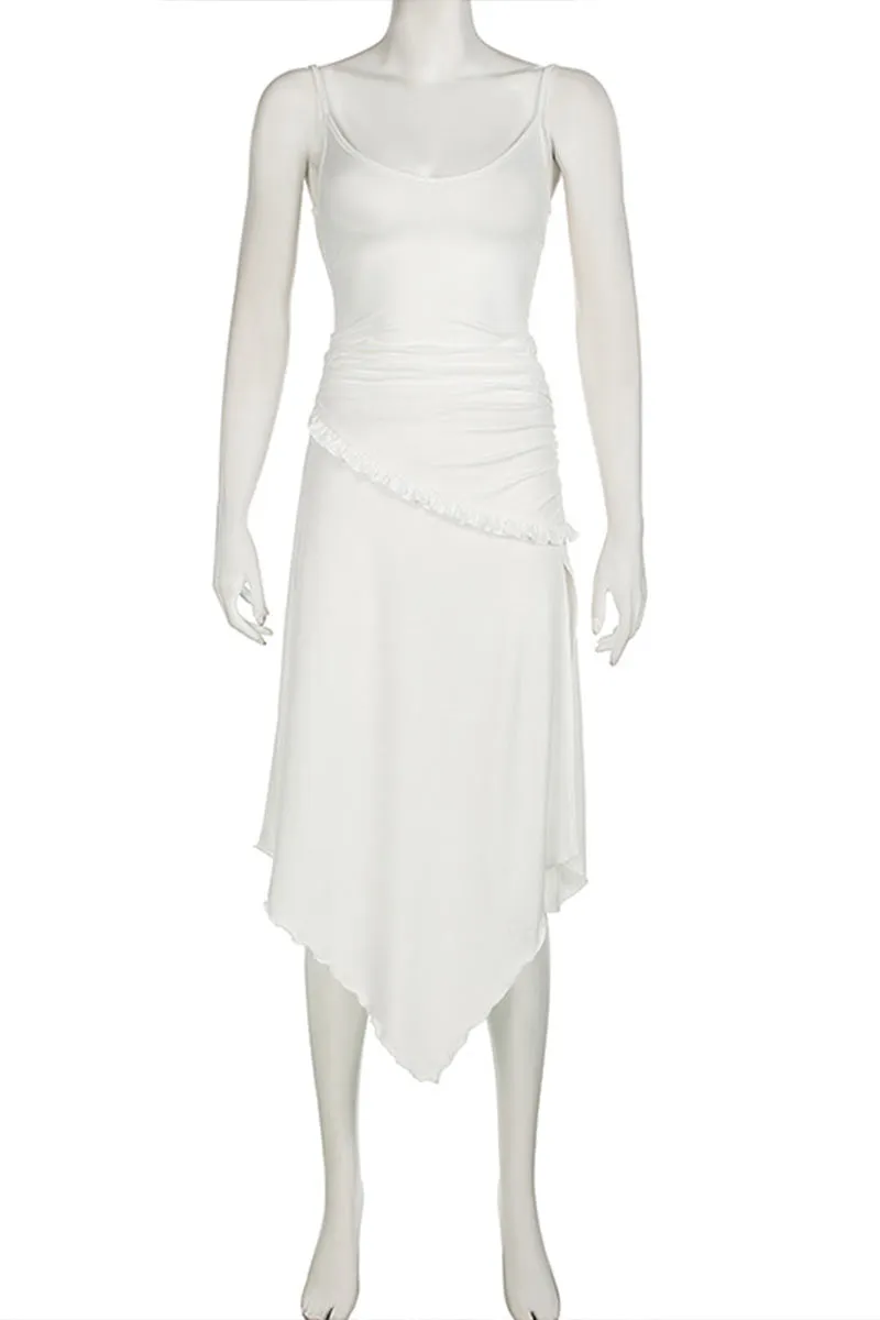 BL659 Spliced V-neck Slim Maxi Dress