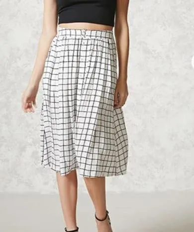black and white longskirt