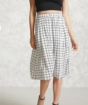 black and white longskirt