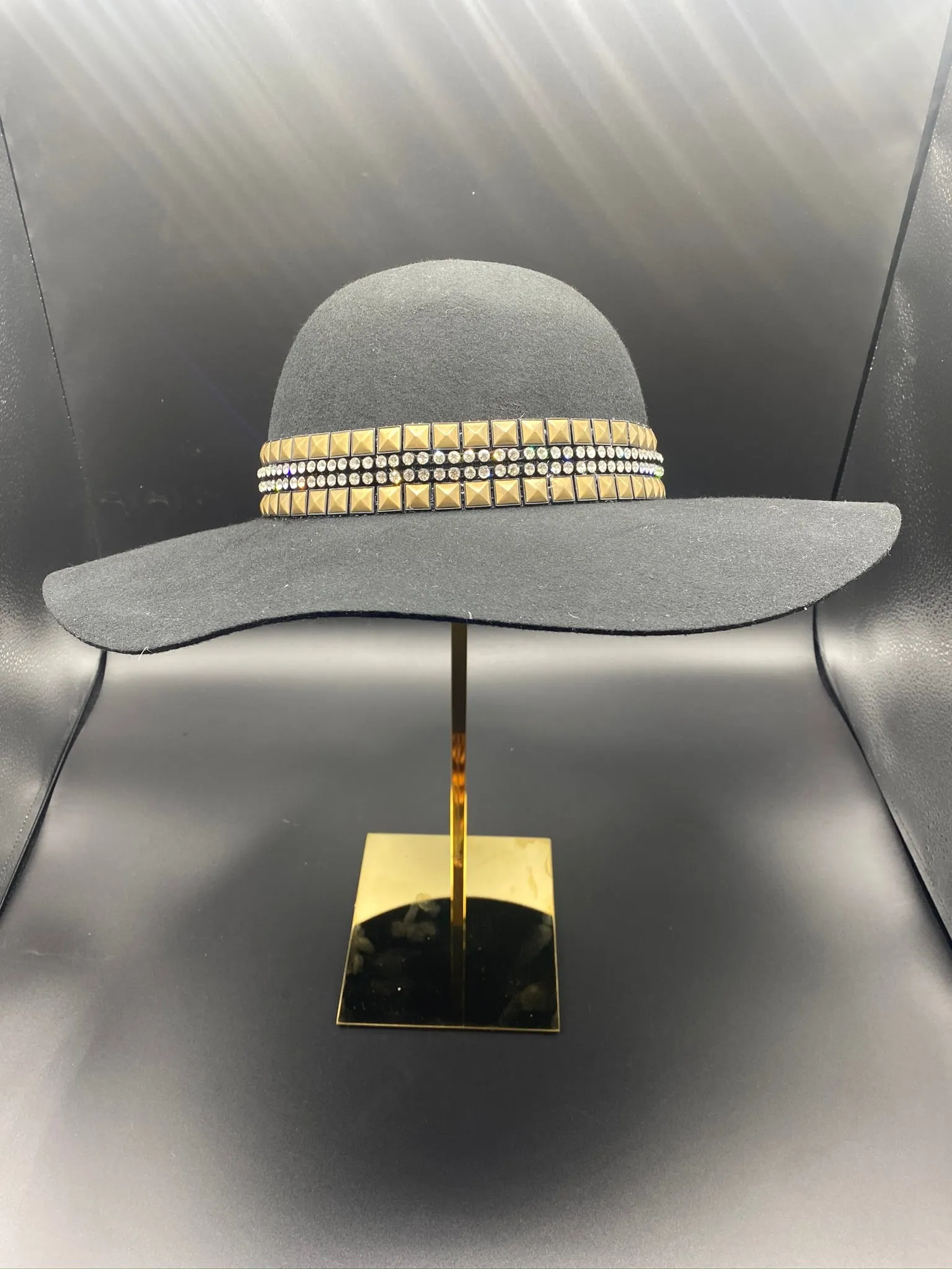 Black Winter  floppy hat