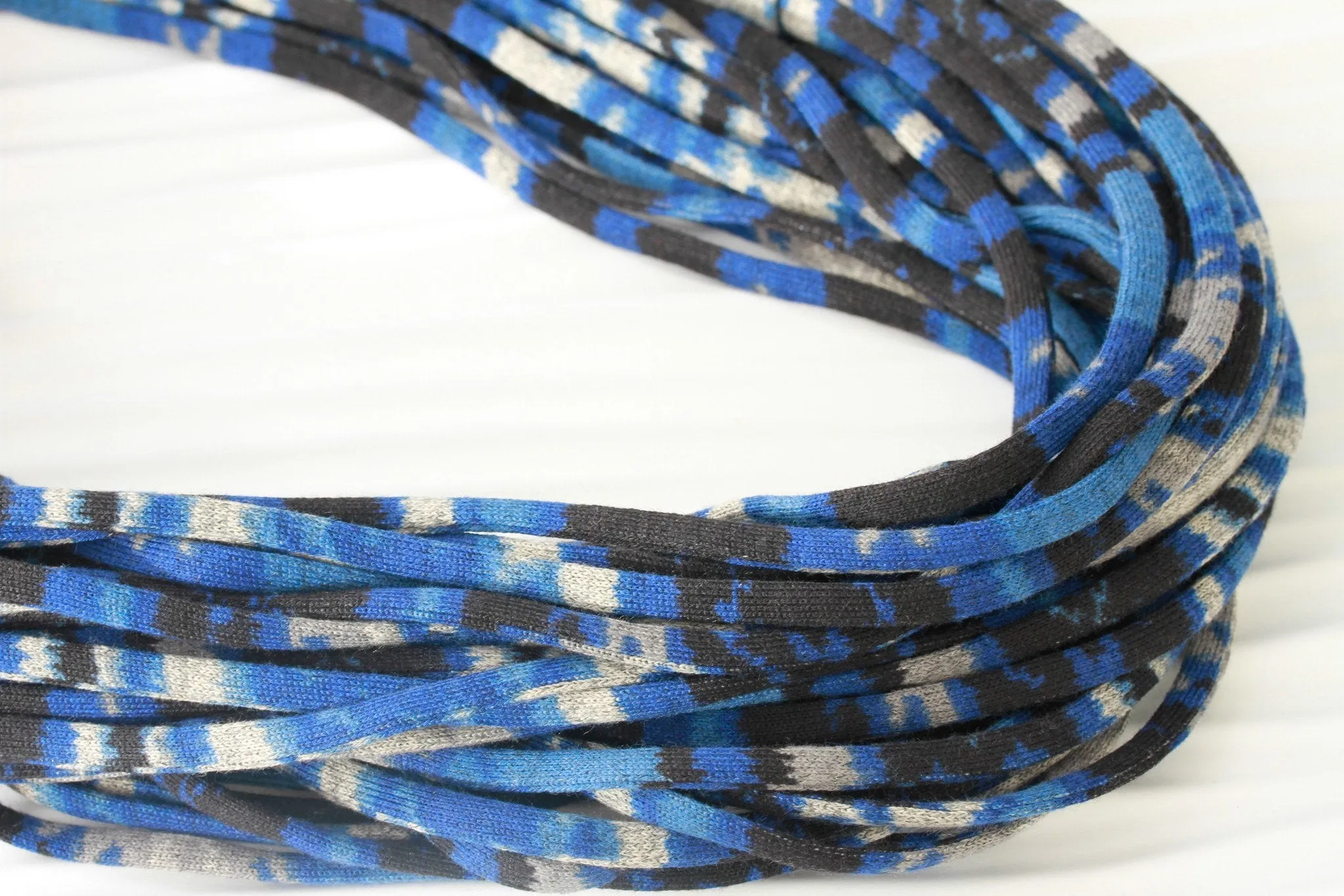 Blue Aztec Scarf Necklace 'Blue Note'