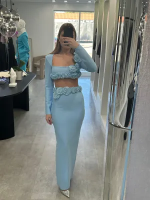 BLUE FLORAL SET