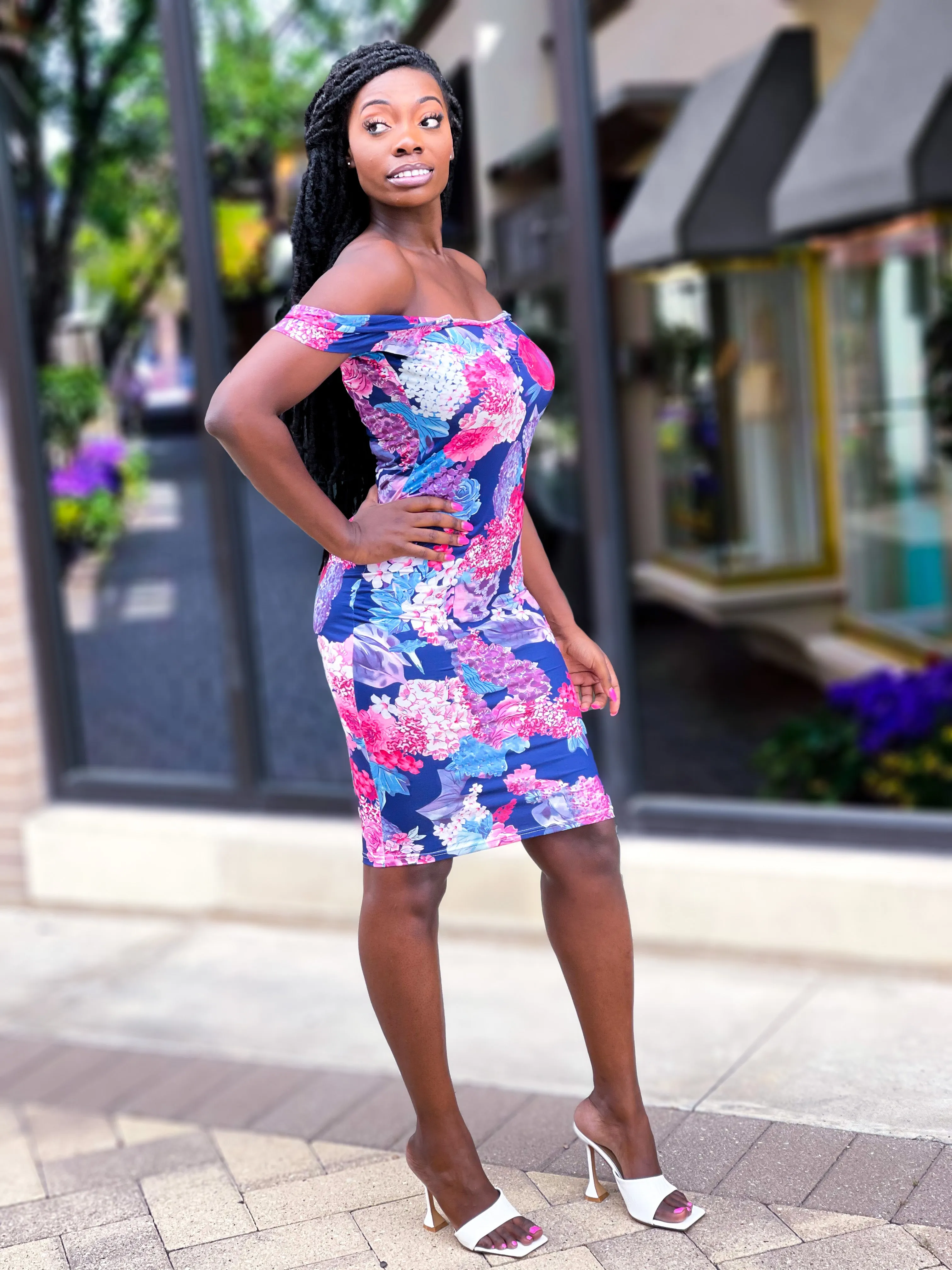 Bodycon Floral Print Dress