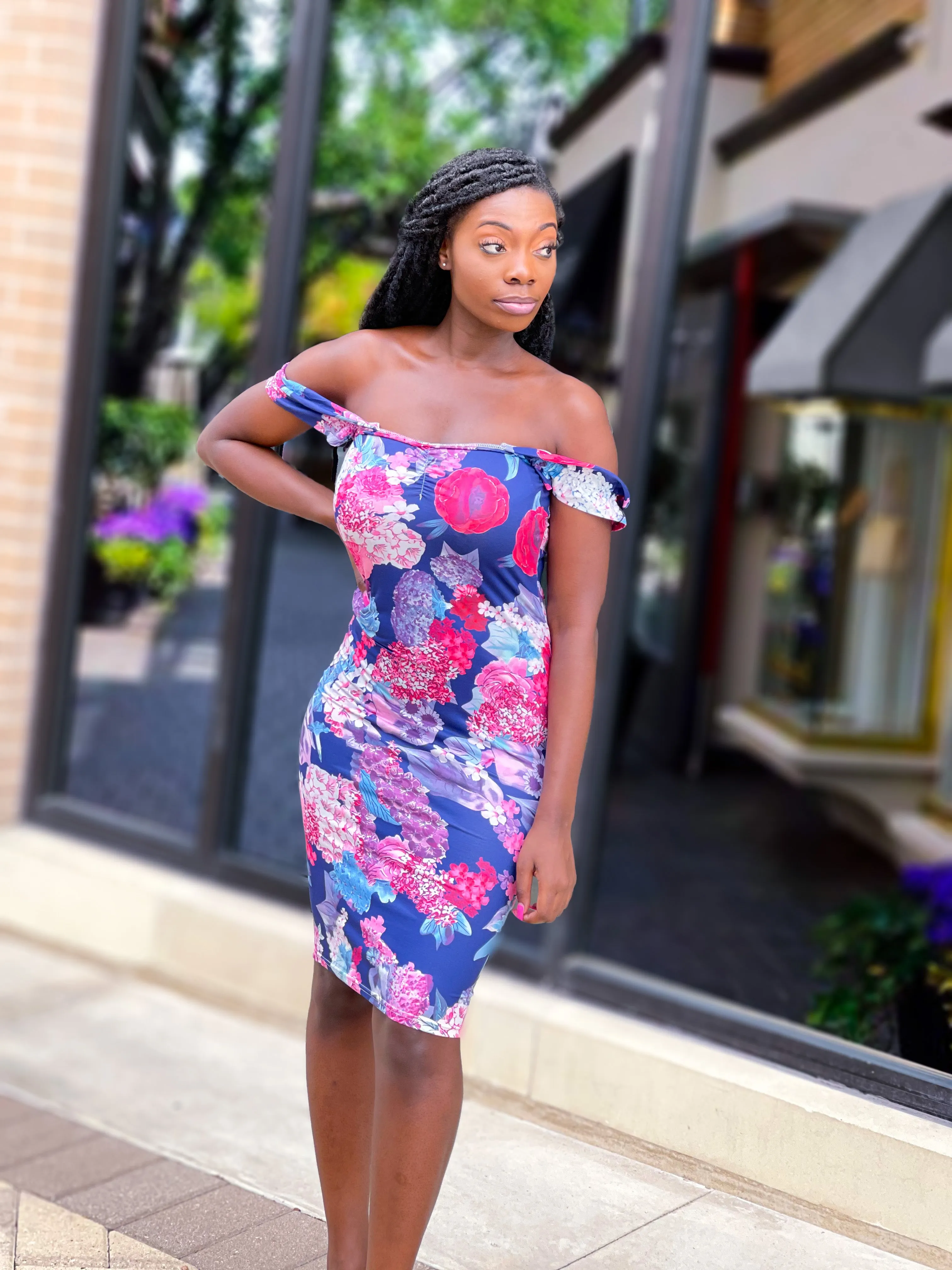 Bodycon Floral Print Dress