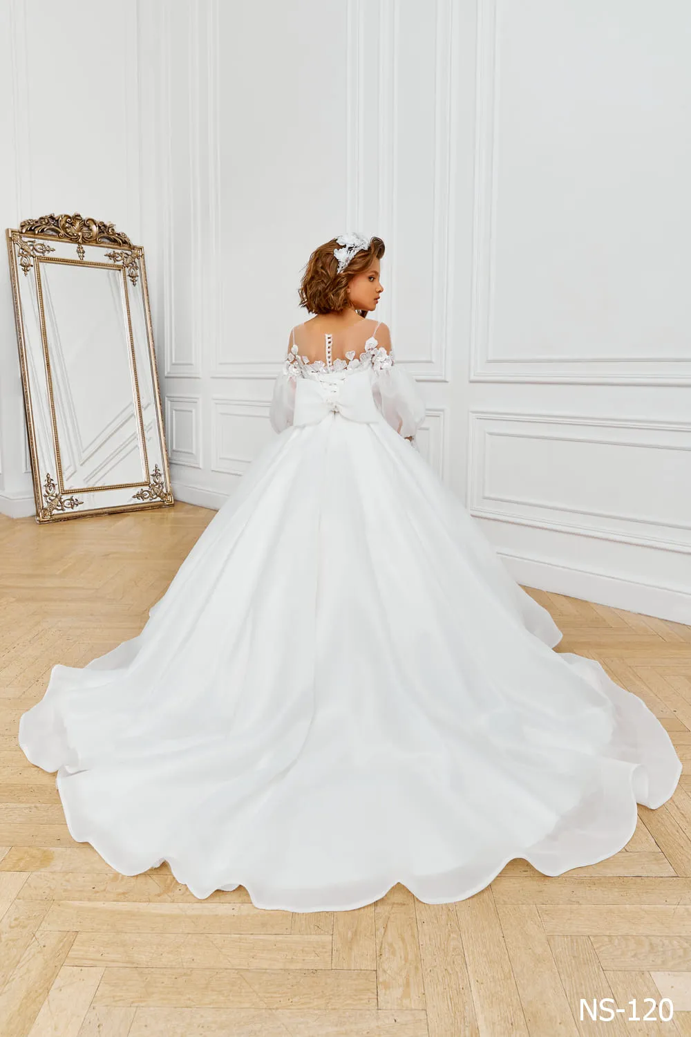 Boho Flower Girl Dress in Organza