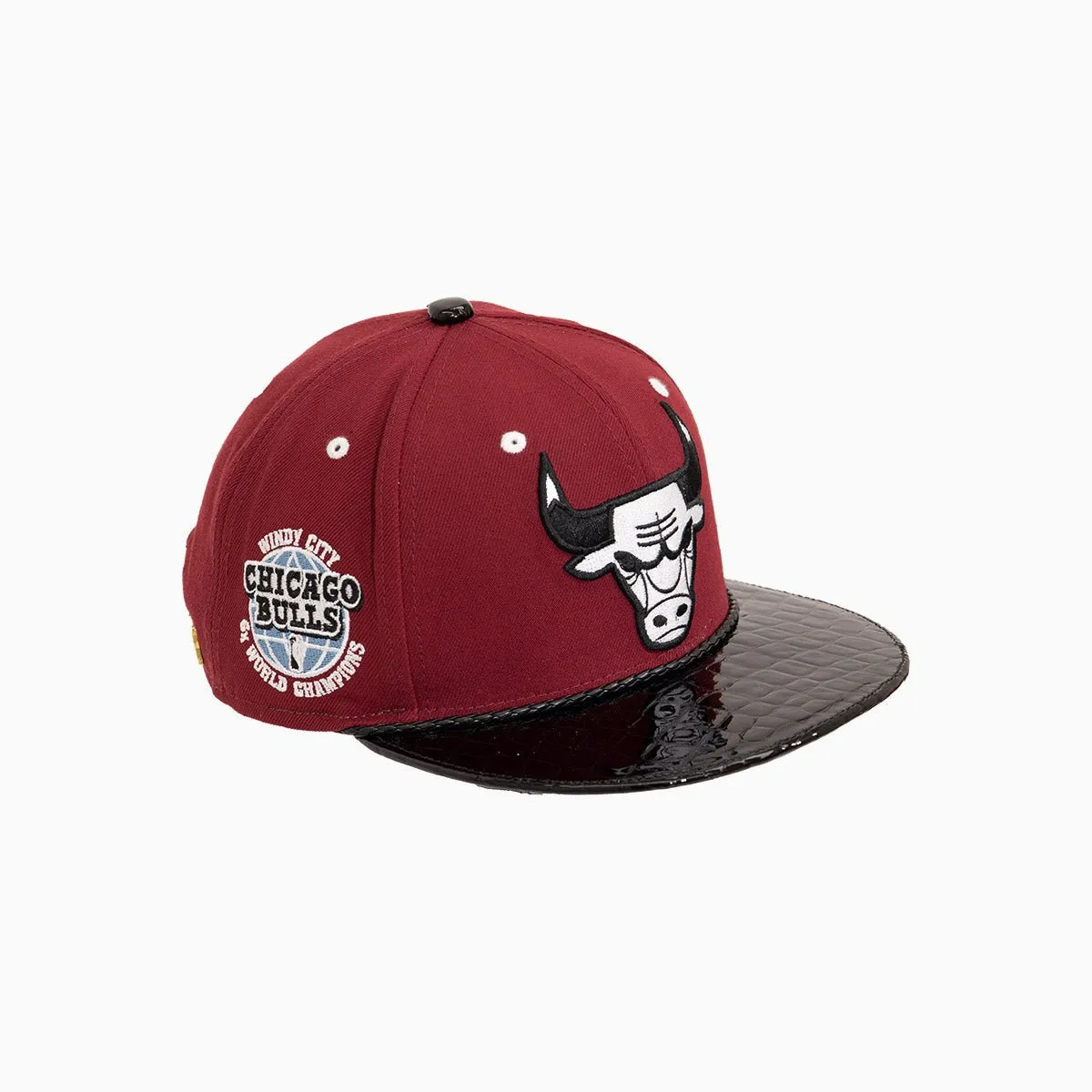 Breyer's Buck 50 Chicago Bulls Hat With Leather Visor