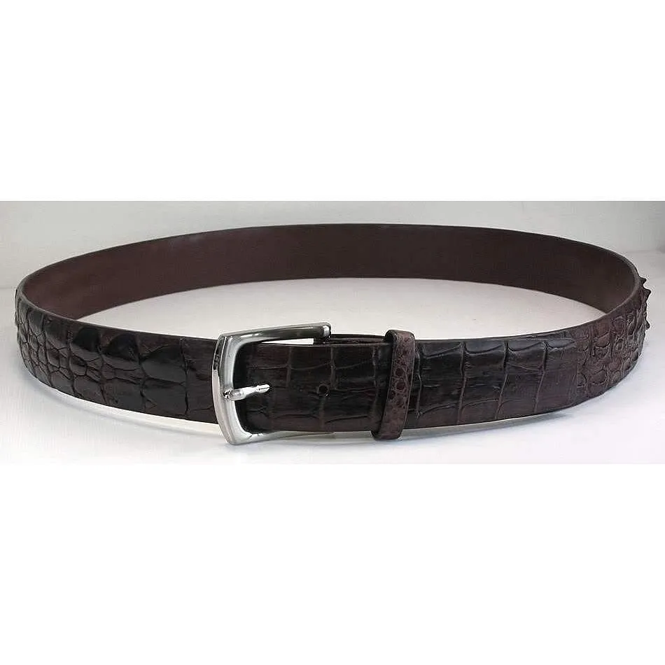Brown Genuine Crocodile Skin Belt