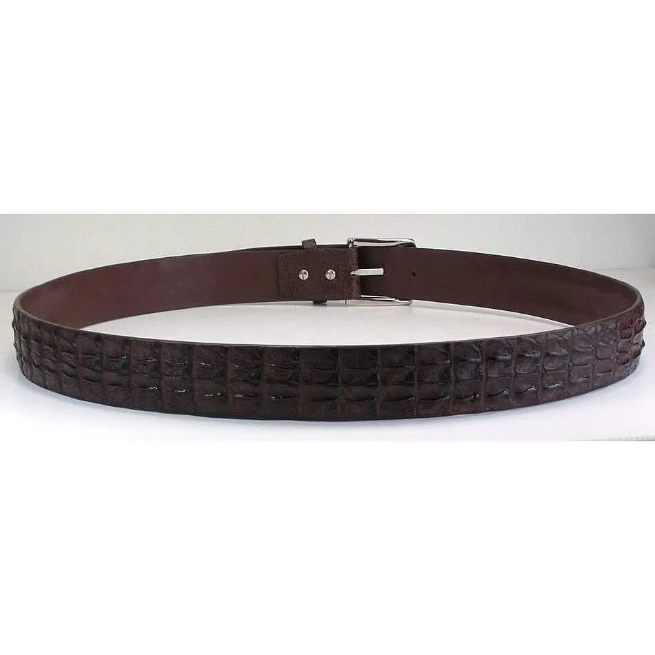 Brown Genuine Crocodile Skin Belt