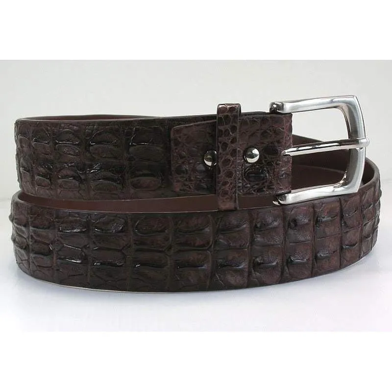 Brown Genuine Crocodile Skin Belt