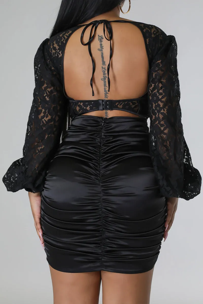 BS3434 Lace Bustier Mini Dress