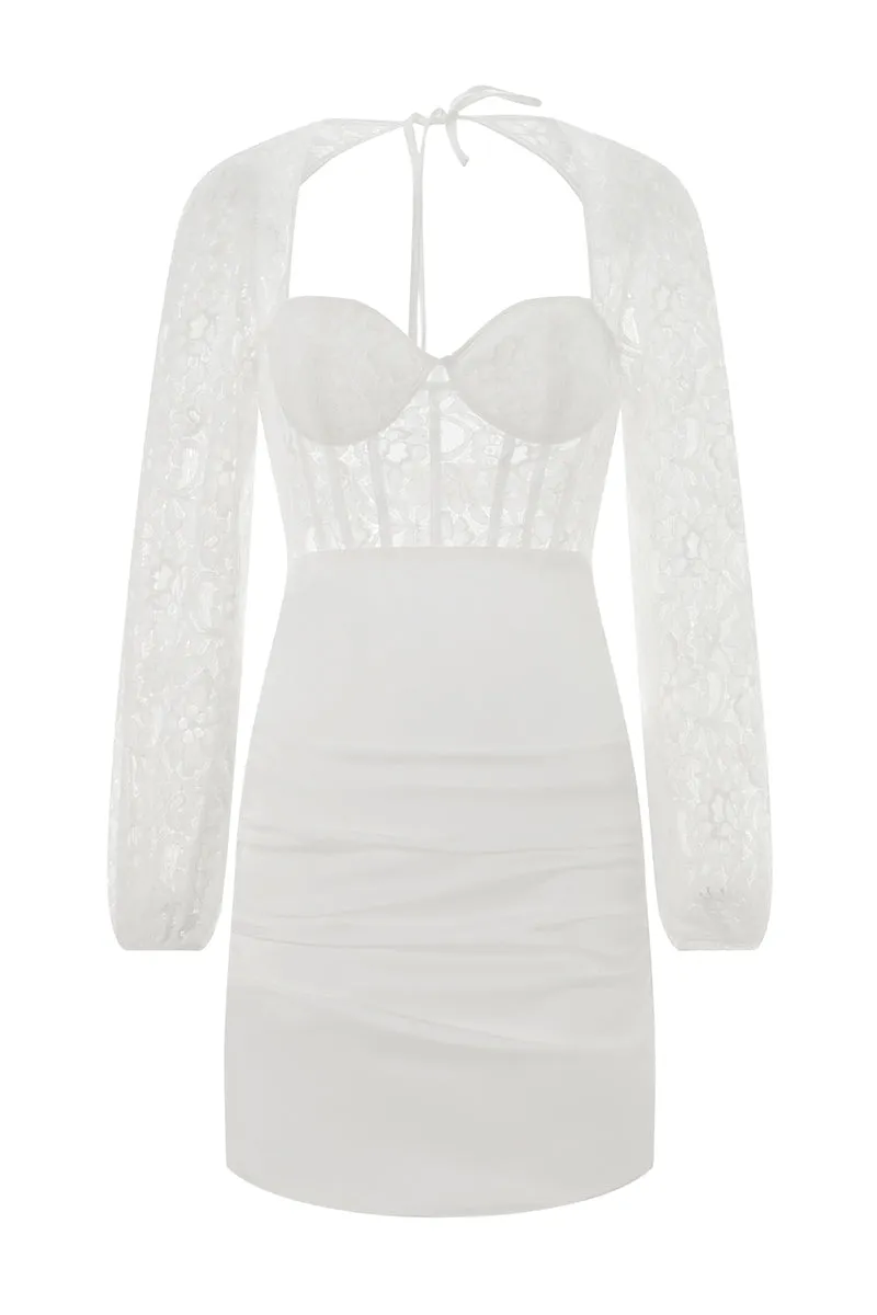 BS3434 Lace Bustier Mini Dress