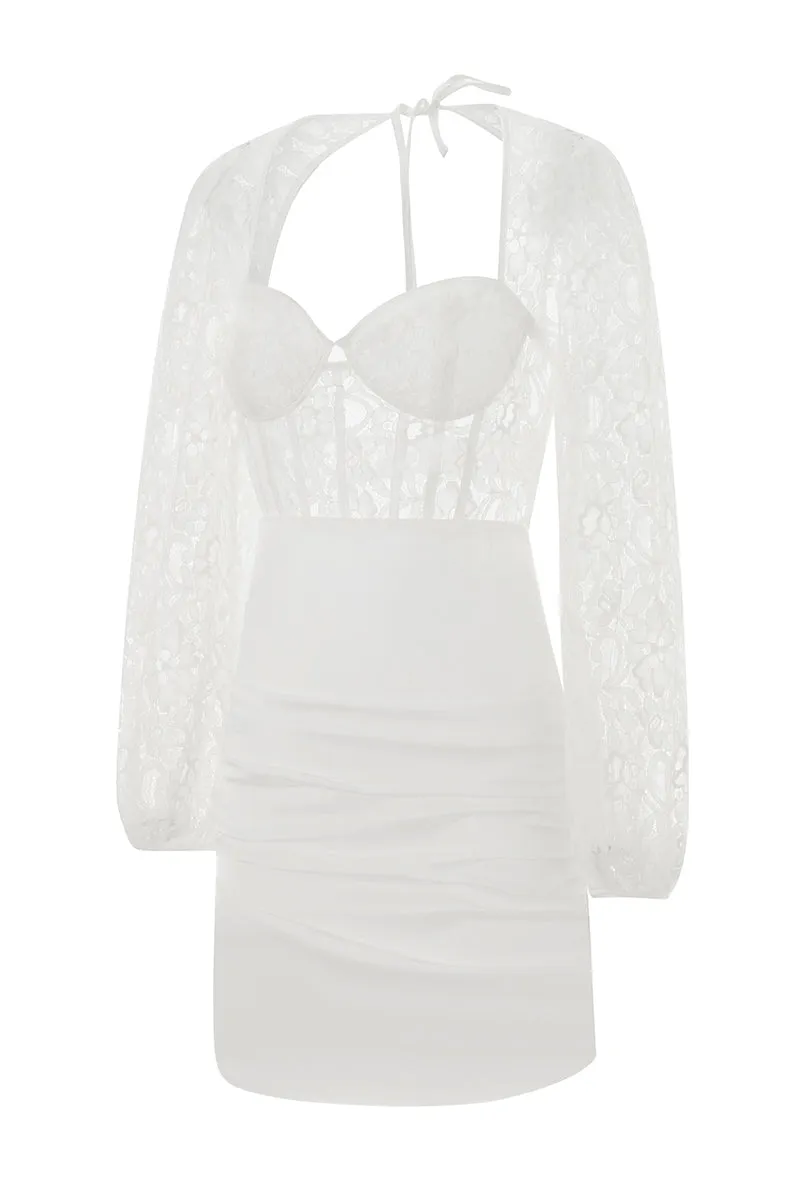 BS3434 Lace Bustier Mini Dress