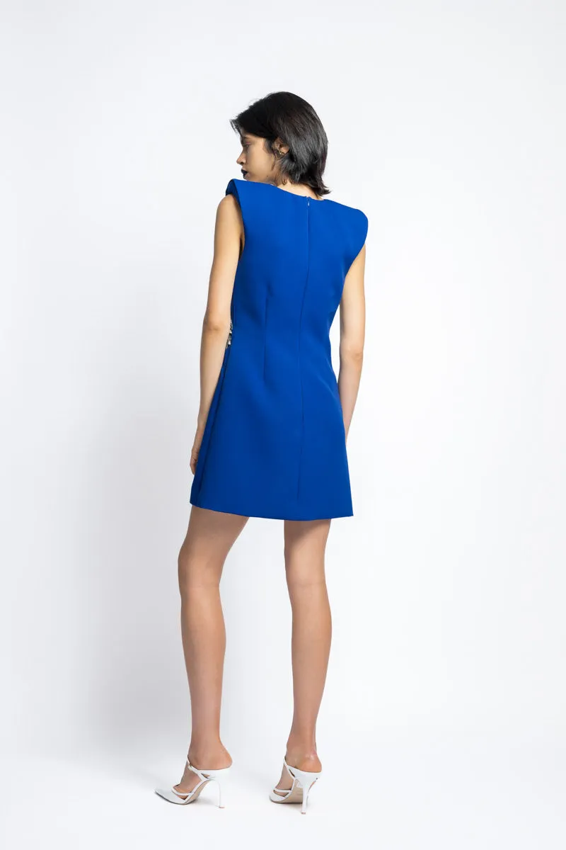 Cady Mini Charlotte Dress With Bay Leaf Embroidery