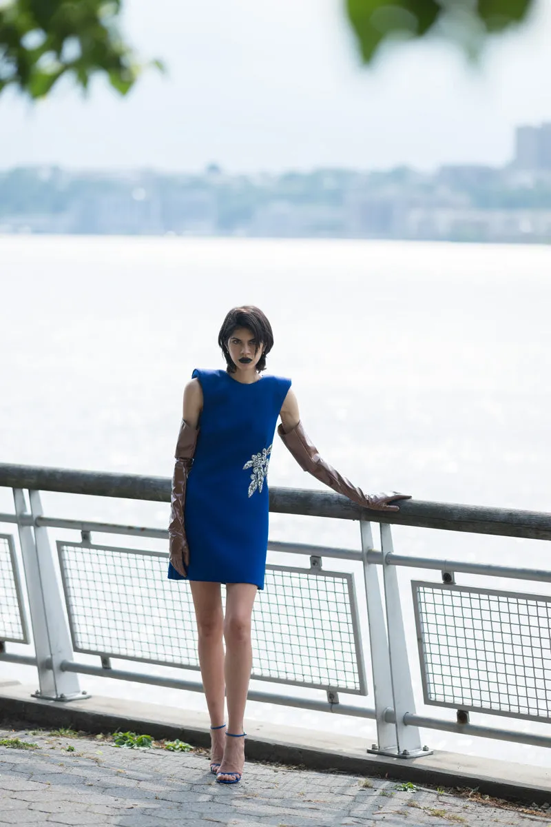 Cady Mini Charlotte Dress With Bay Leaf Embroidery