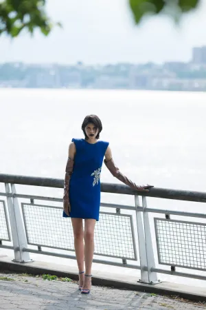 Cady Mini Charlotte Dress With Bay Leaf Embroidery
