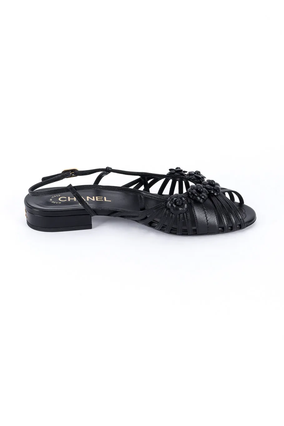 Camellia Flower Slingback Sandals