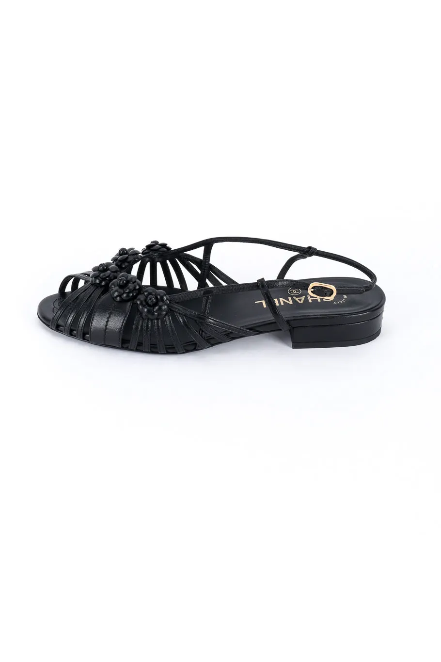 Camellia Flower Slingback Sandals