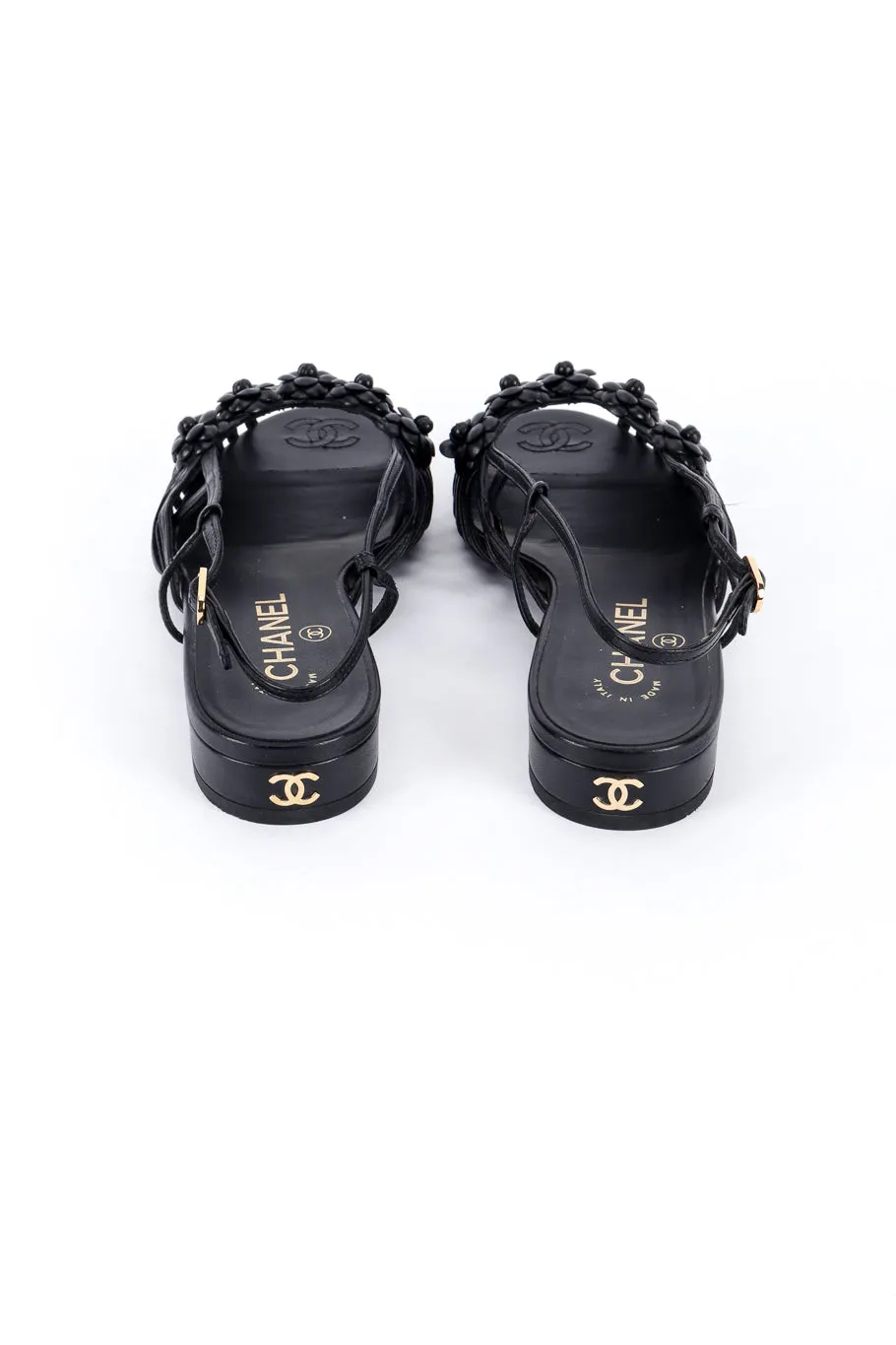 Camellia Flower Slingback Sandals