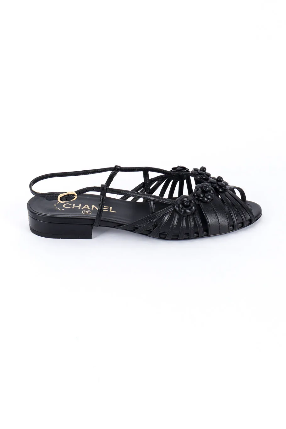 Camellia Flower Slingback Sandals