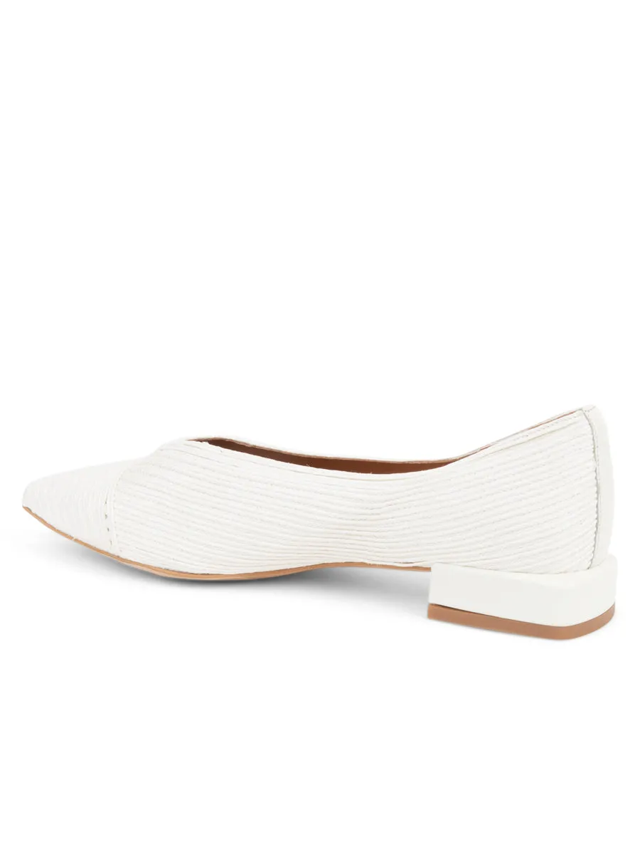 Capri Pointed Toe Raffia Flat
