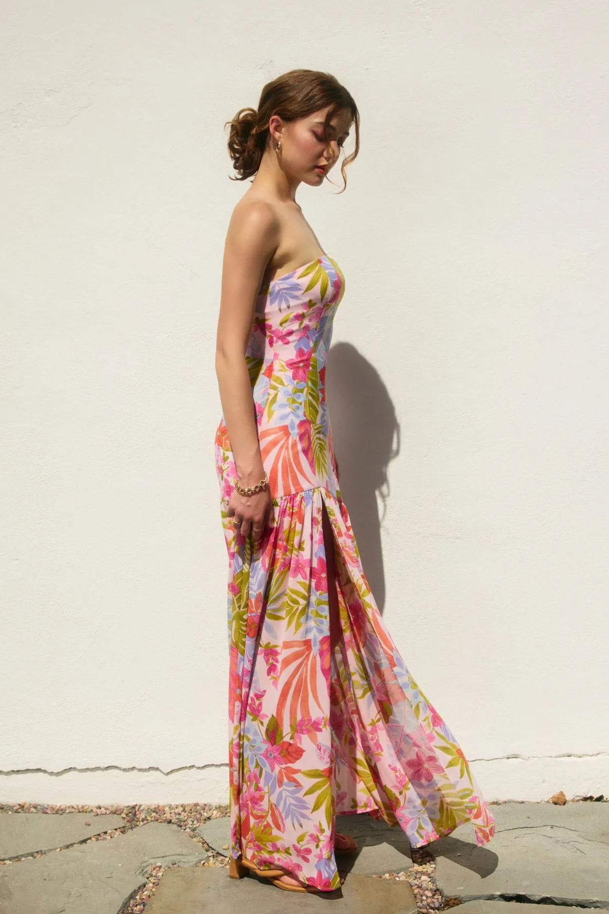 Carina Strapless Drop Waist Maxi Dress