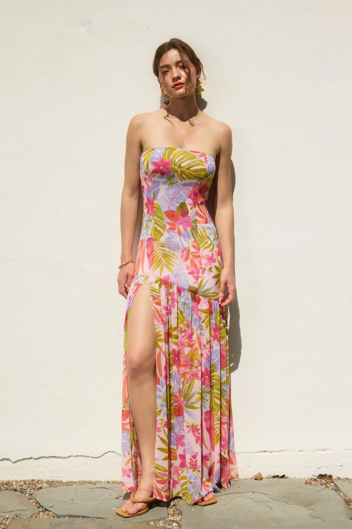Carina Strapless Drop Waist Maxi Dress