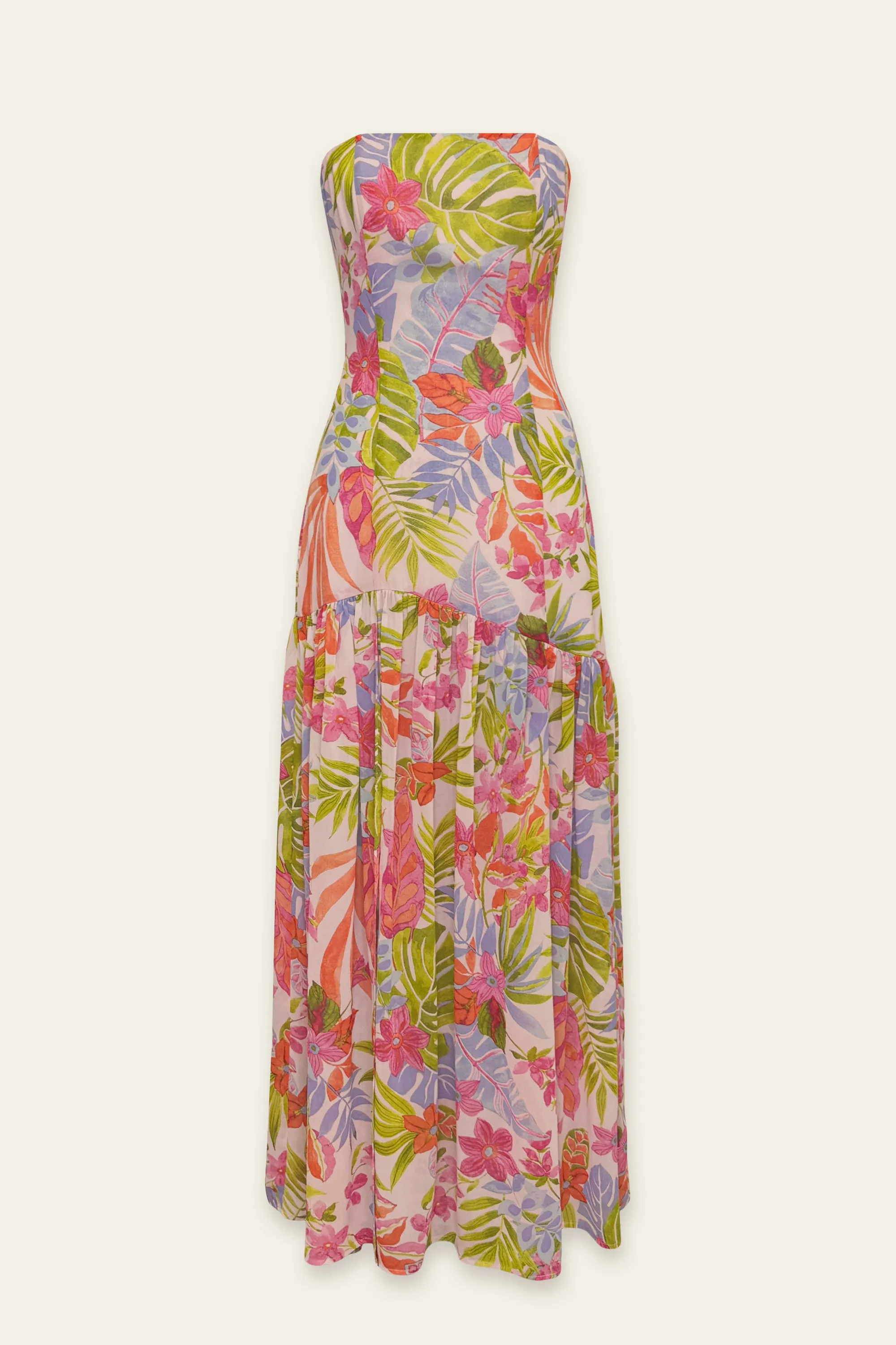 Carina Strapless Drop Waist Maxi Dress