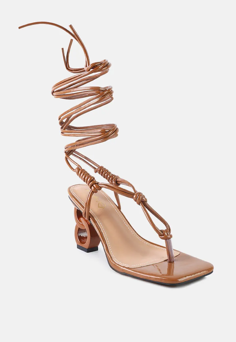 Cassino Strappy Lace Up Sandals By Ruw