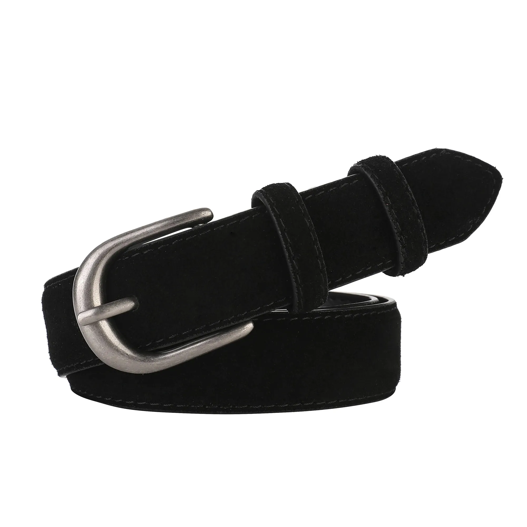 Casual Genuine Leather Belt – Suede Cowhide, Wide Elegant Design, Silver Buckle Waistband for Dresses and Jeans, Girdle for Women