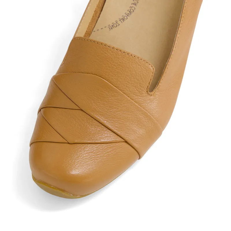 CELYN XW - DARK TAN LEATHER