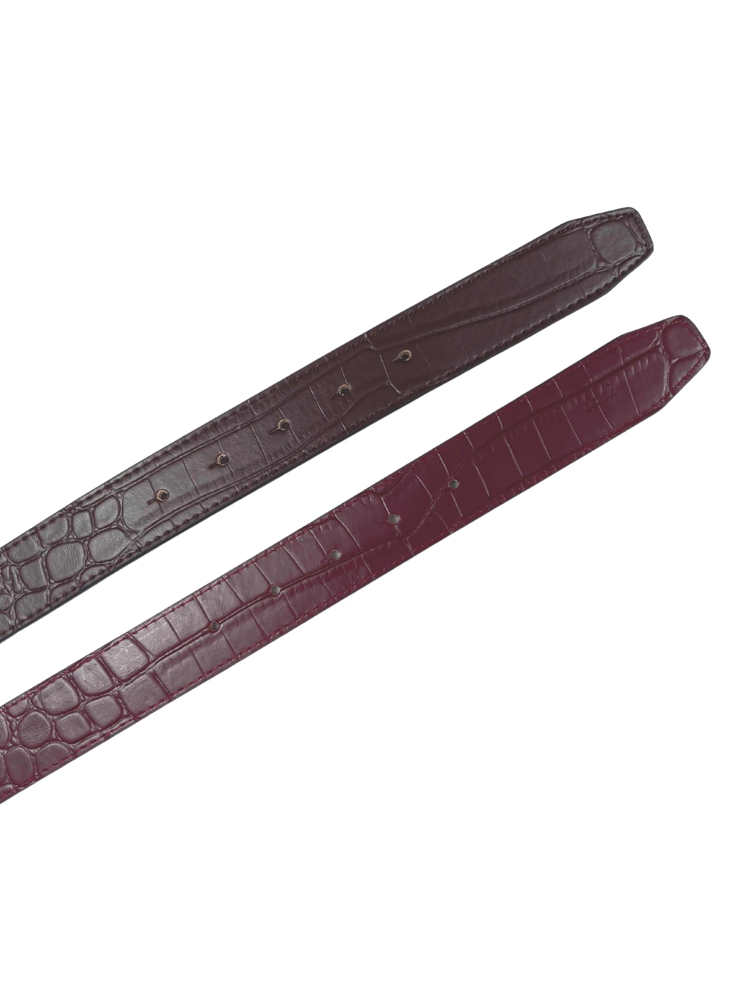 Cesoli Reversible Leather Belt in Sangria/Thoroughbred Brown