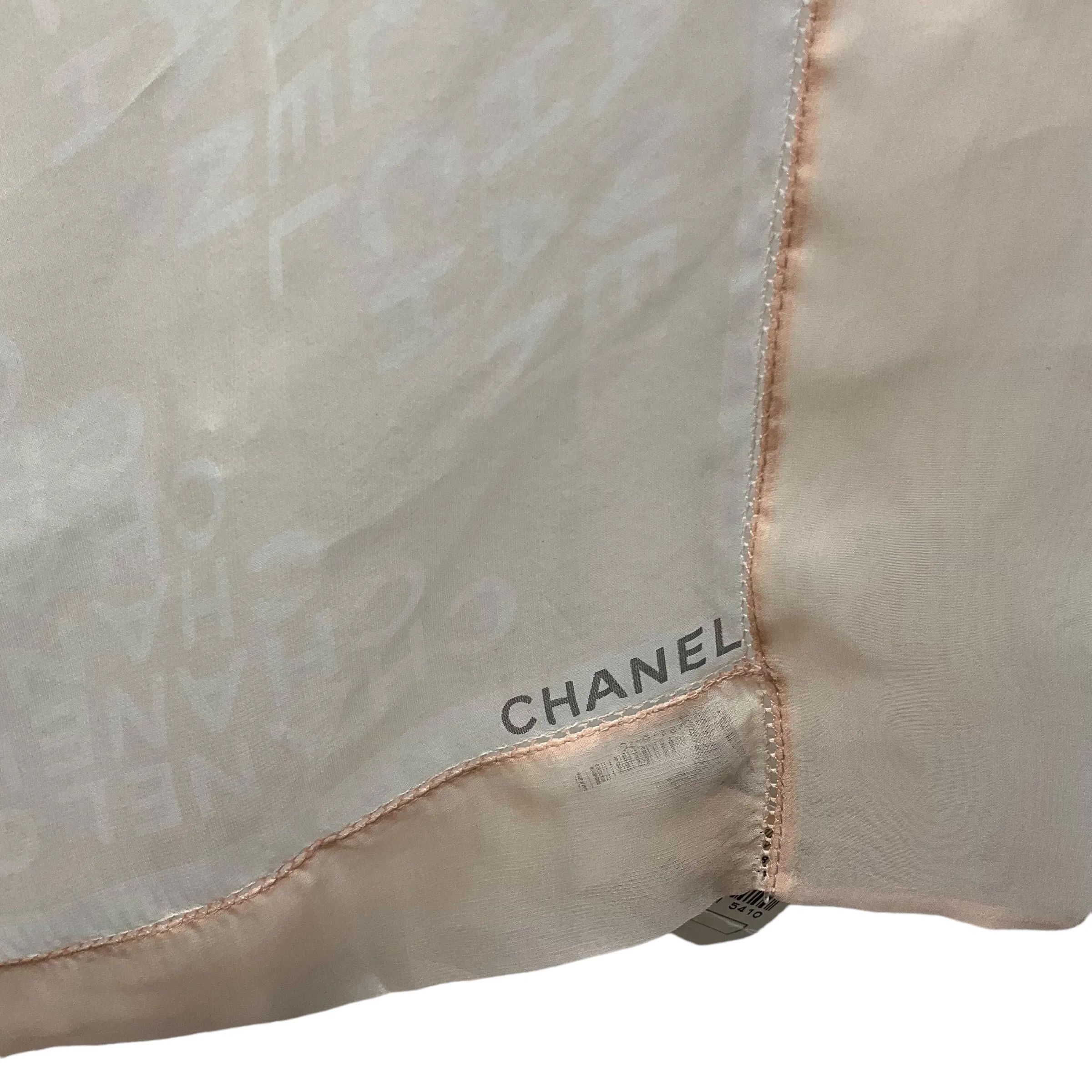 Chanel Sheer Logo Scarf