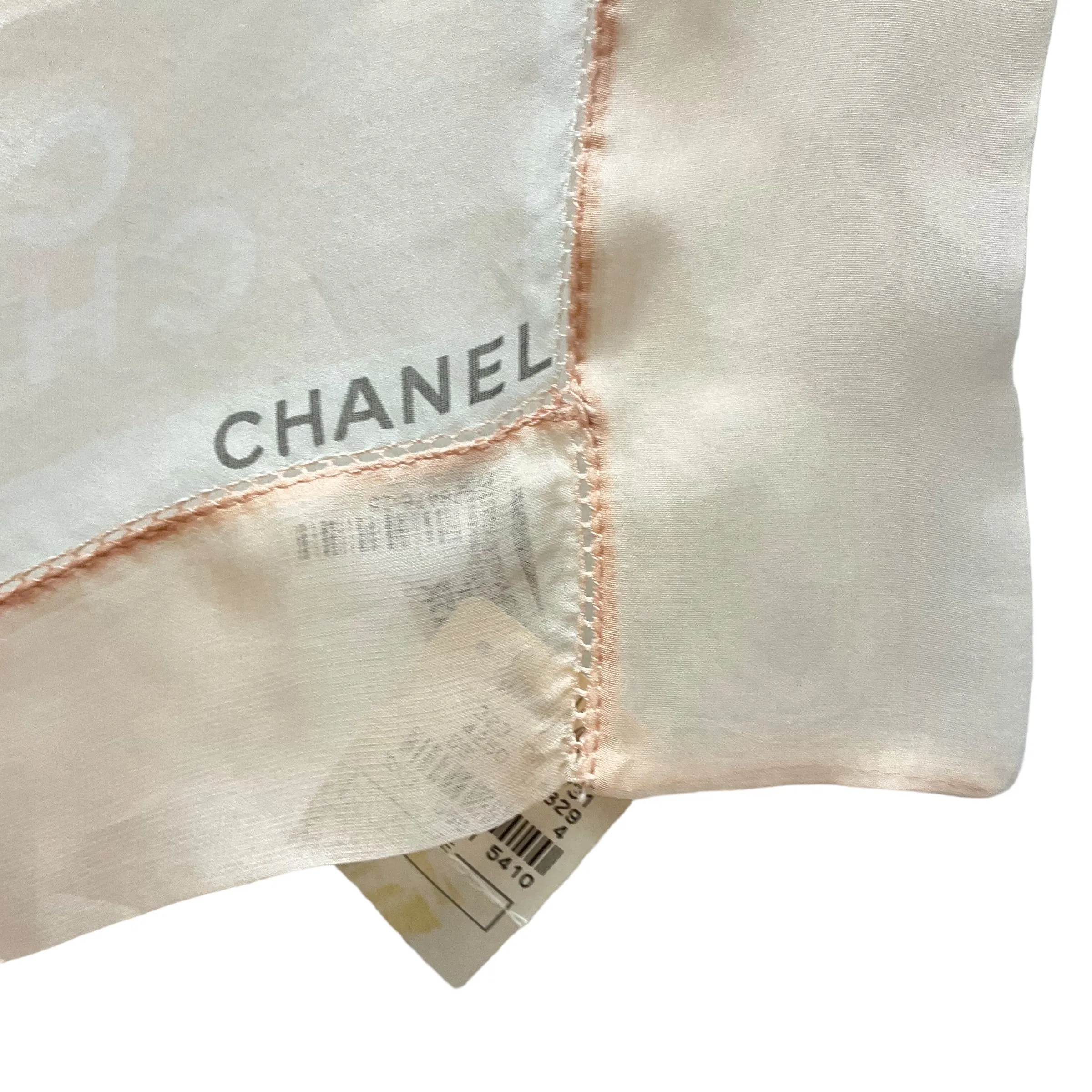 Chanel Sheer Logo Scarf