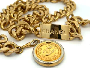 CHANEL Vintage Medallion Coin Chain Belt