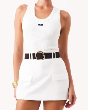 CHERIE BELT - DARK CACAO SUEDE LEATHER-GOLD