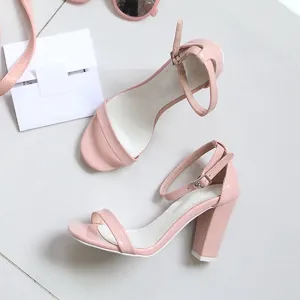 Chunky Heel One Strap Ankle Buckle Small Sandals Heidi