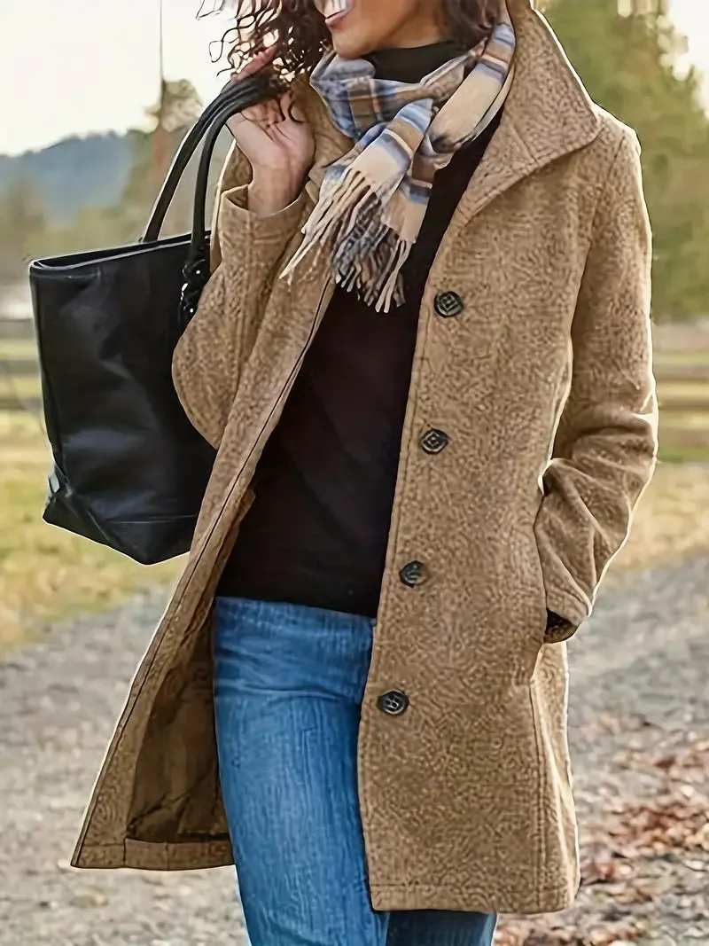 Classic Wool-Blend Coat | Mid-Length & Elegant | Timeless Style