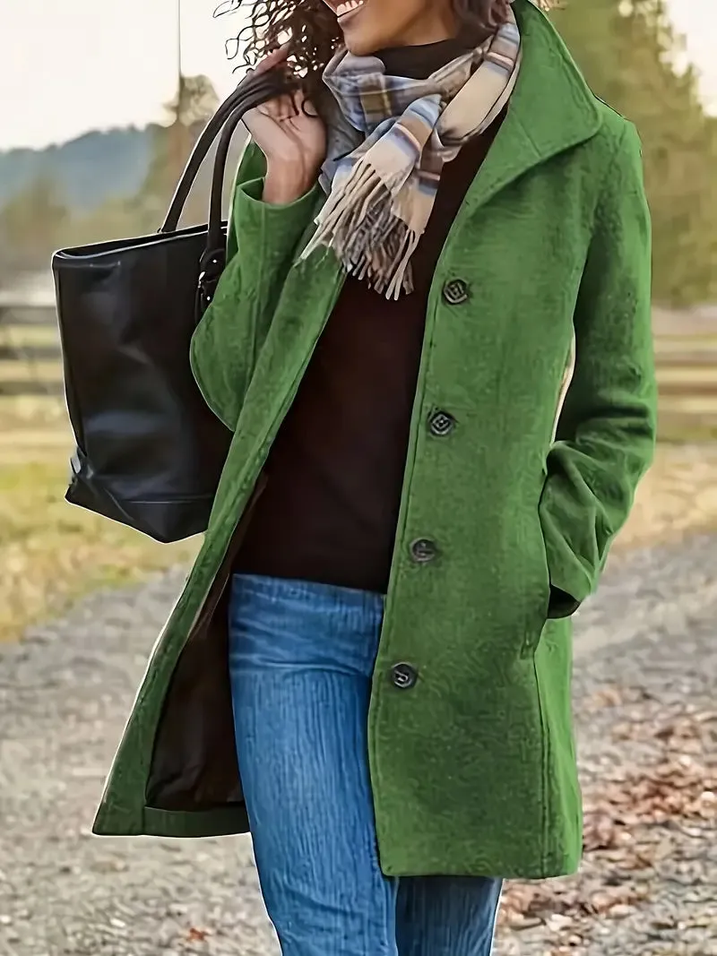 Classic Wool-Blend Coat | Mid-Length & Elegant | Timeless Style