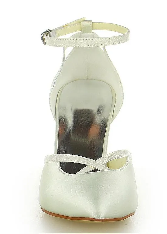Closed Toe Stiletto Heels Bridal Shoes
