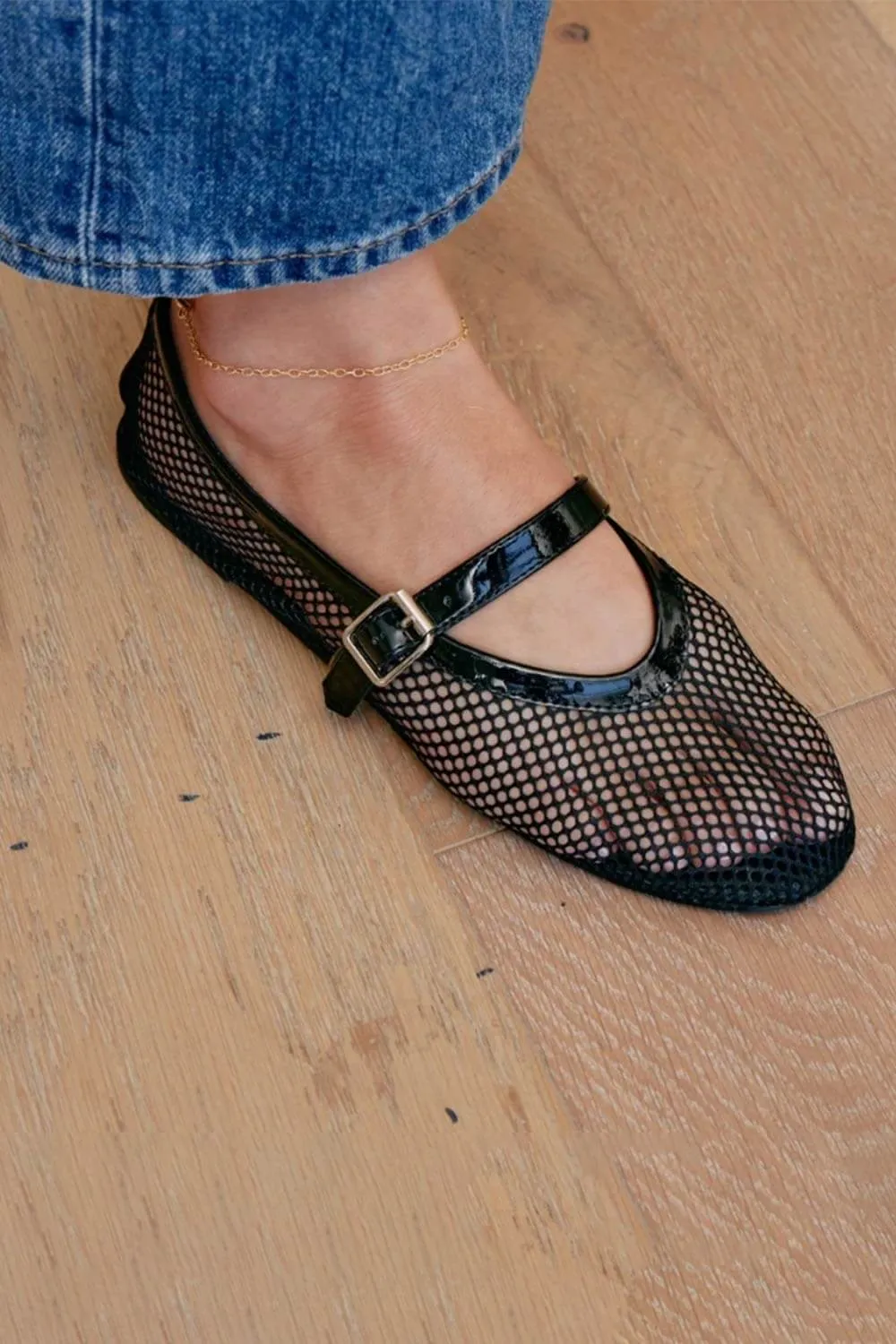 Coconuts by Matisse Nolita Mesh Ballet Flats for Women in Black | NOLITA BLACK
