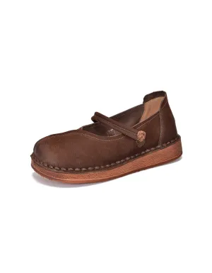 Comfortable Soft Leather Handmade Retro Flat Shoes