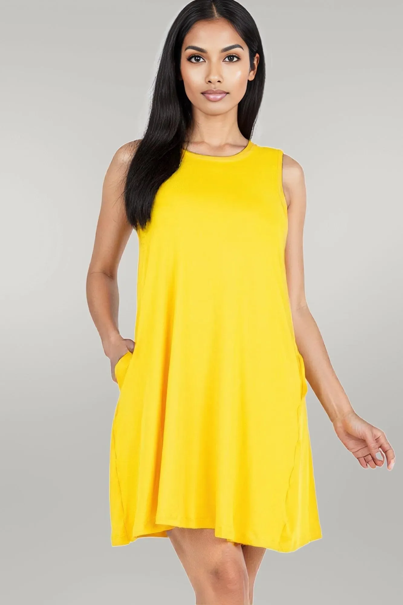 Comfy Sleeveless Flare Mini Dress