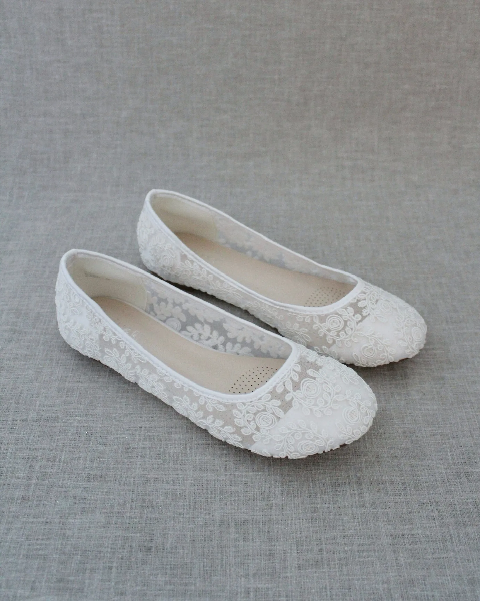 Crochet Lace Ballet Flats