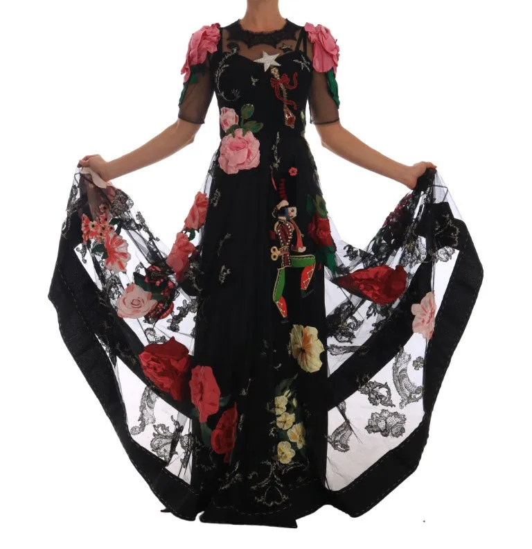 Crystal Fairy Tale Floral Lace Gown