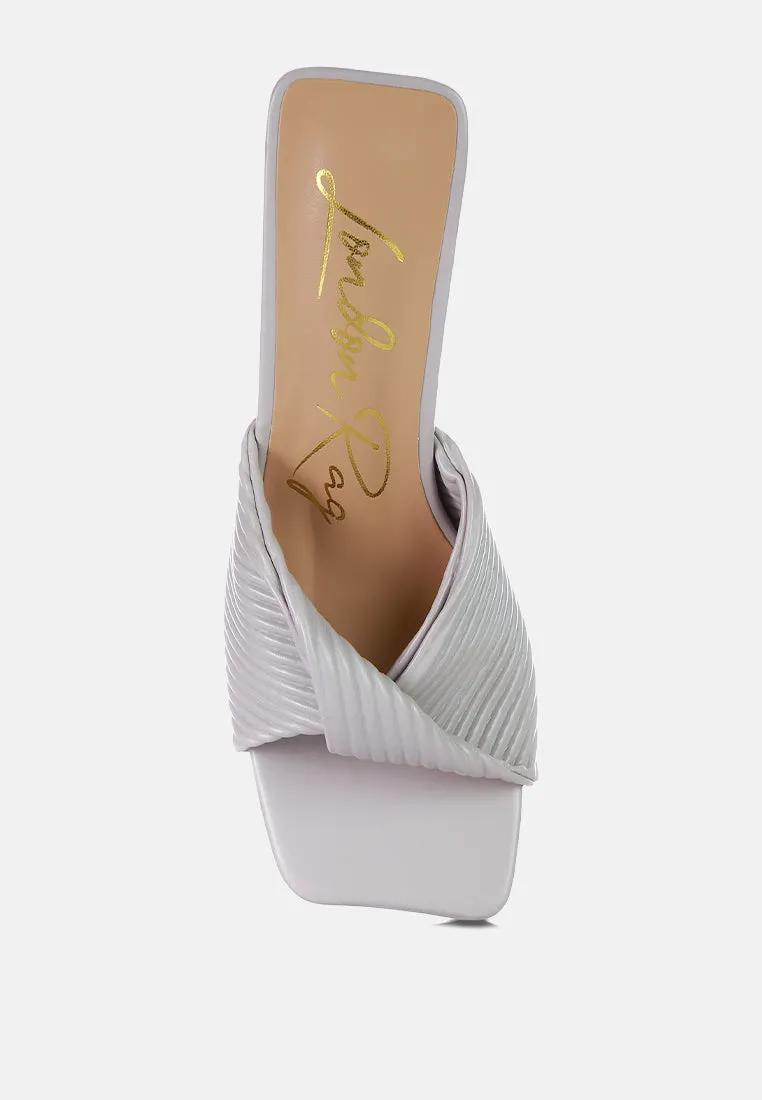 Cupid Kiss Pleated Twist Strap Sandals By Ruw