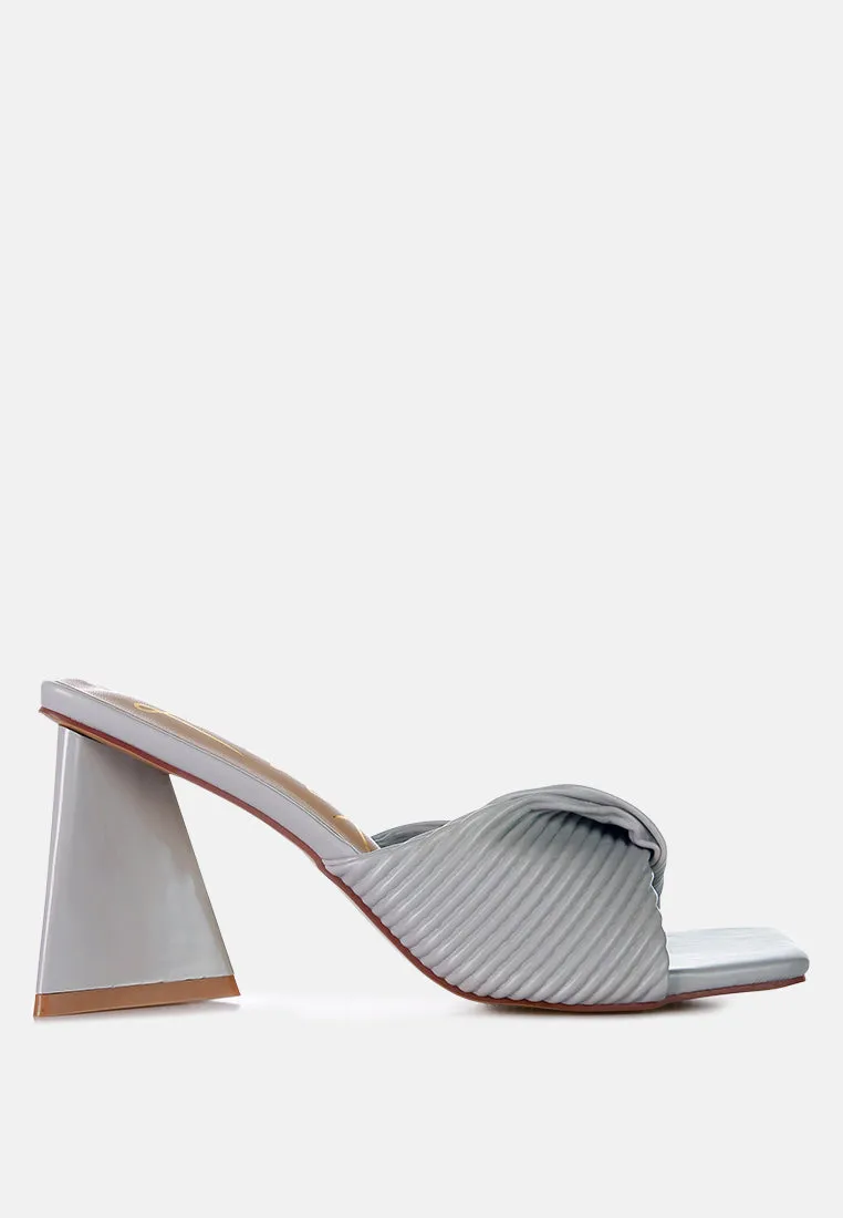 Cupid Kiss Pleated Twist Strap Sandals By Ruw