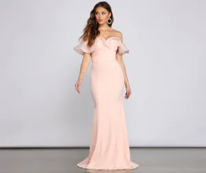 Daphne Formal Stylish Ruffled Mermaid Dress