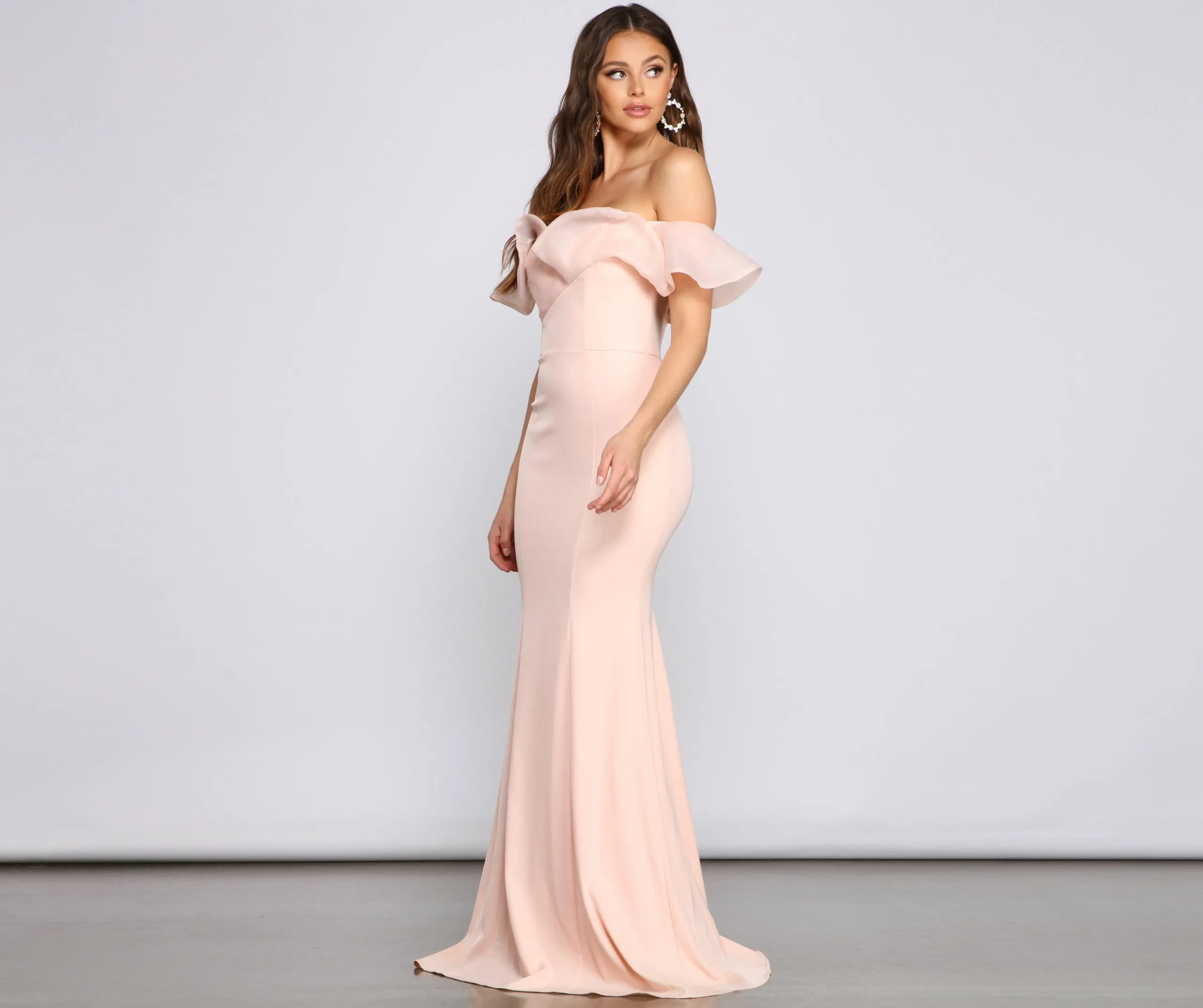 Daphne Formal Stylish Ruffled Mermaid Dress